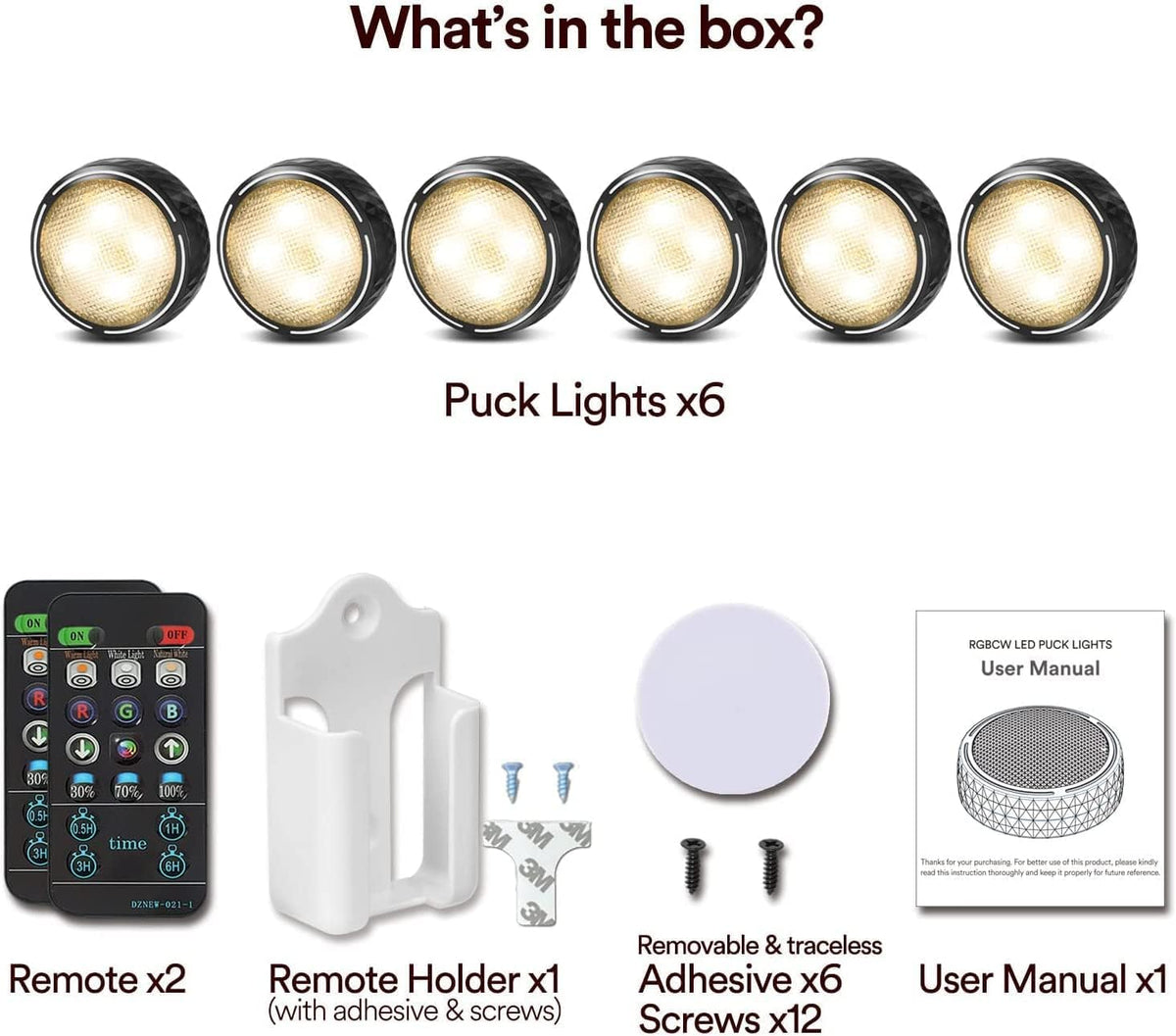 Onumii battery-powered puck light for wireless installation