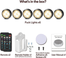 Onumii battery-powered puck light for wireless installation