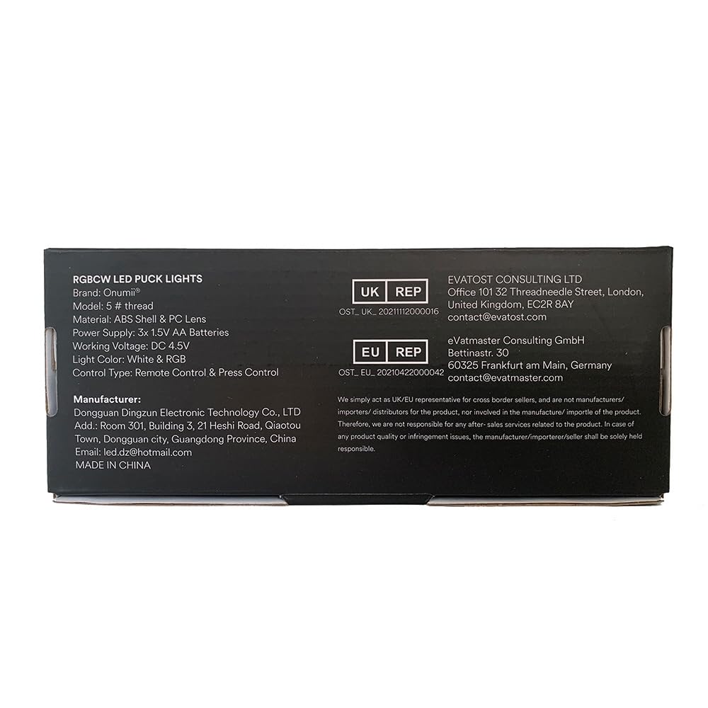 Onumii dimmable puck light with three brightness levels