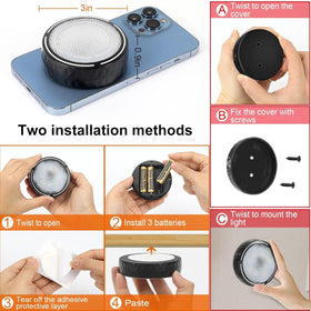 Onumii under-cabinet light stick-on with adhesive