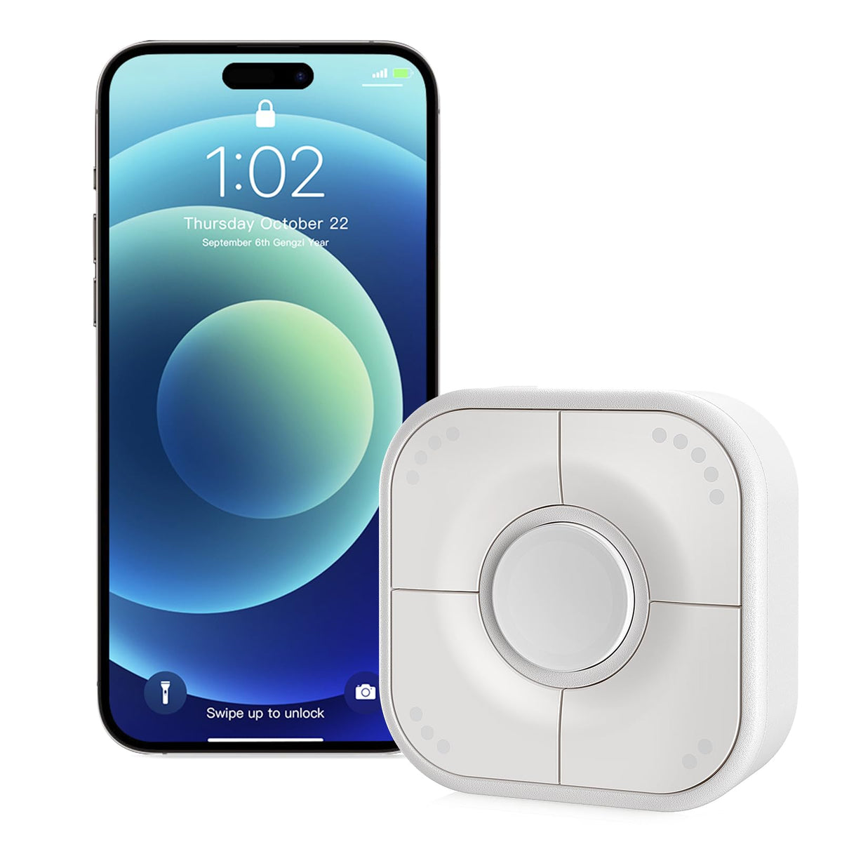 Onvis Smart Button front view with five keys for quick scene control