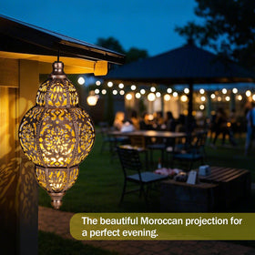 ONWEII IP65 weatherproof solar chandelier withstands rain and sun for year-round use