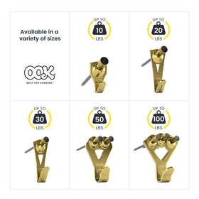 OOK set of 10 hangers designed for versatile gallery wall layouts