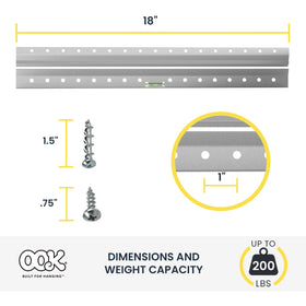OOK 533212 wall-dog screws provide sturdy studless mounting