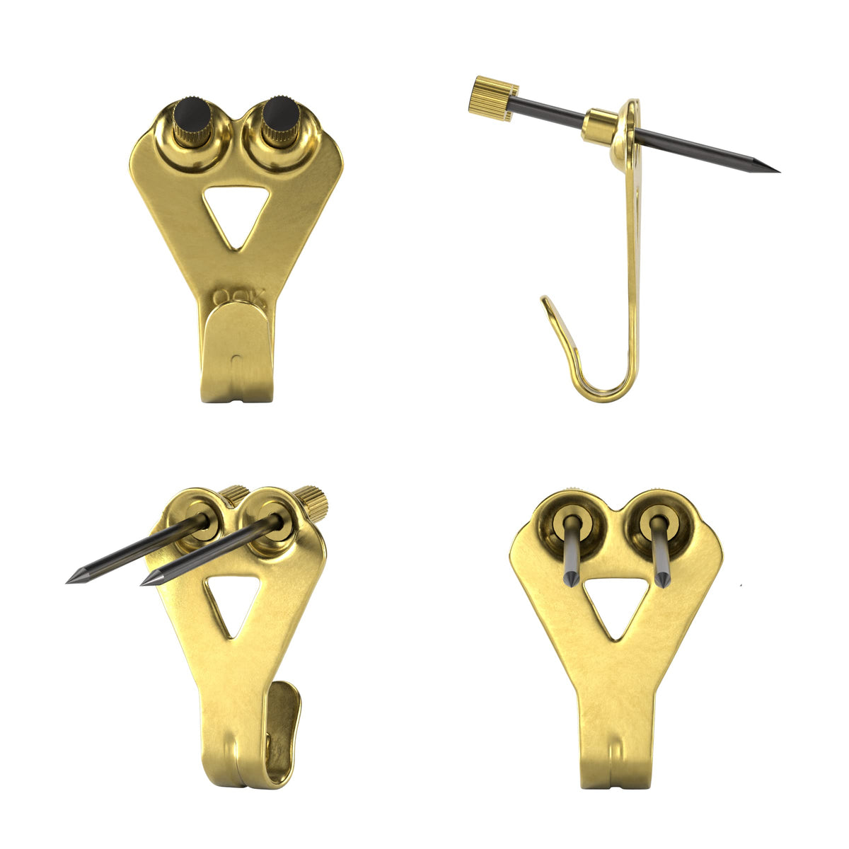 OOK reusable blued steel nails leave pinhole-sized holes with minimal wall damage
