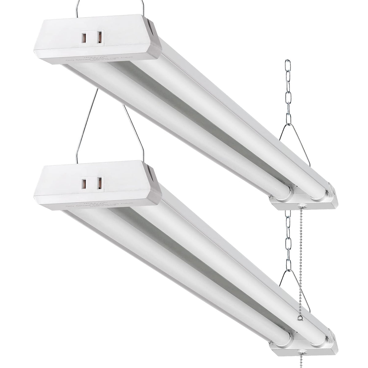 OOOLED 4FT linkable LED shop light installation improves garage visibility.