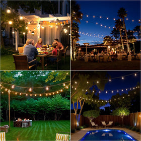 OOOLED Garden and deck bistro lighting for intimate outdoor dinners