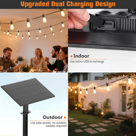 OOOLED IP65 waterproof outdoor string lights with bright LED bulbs withstand all weather