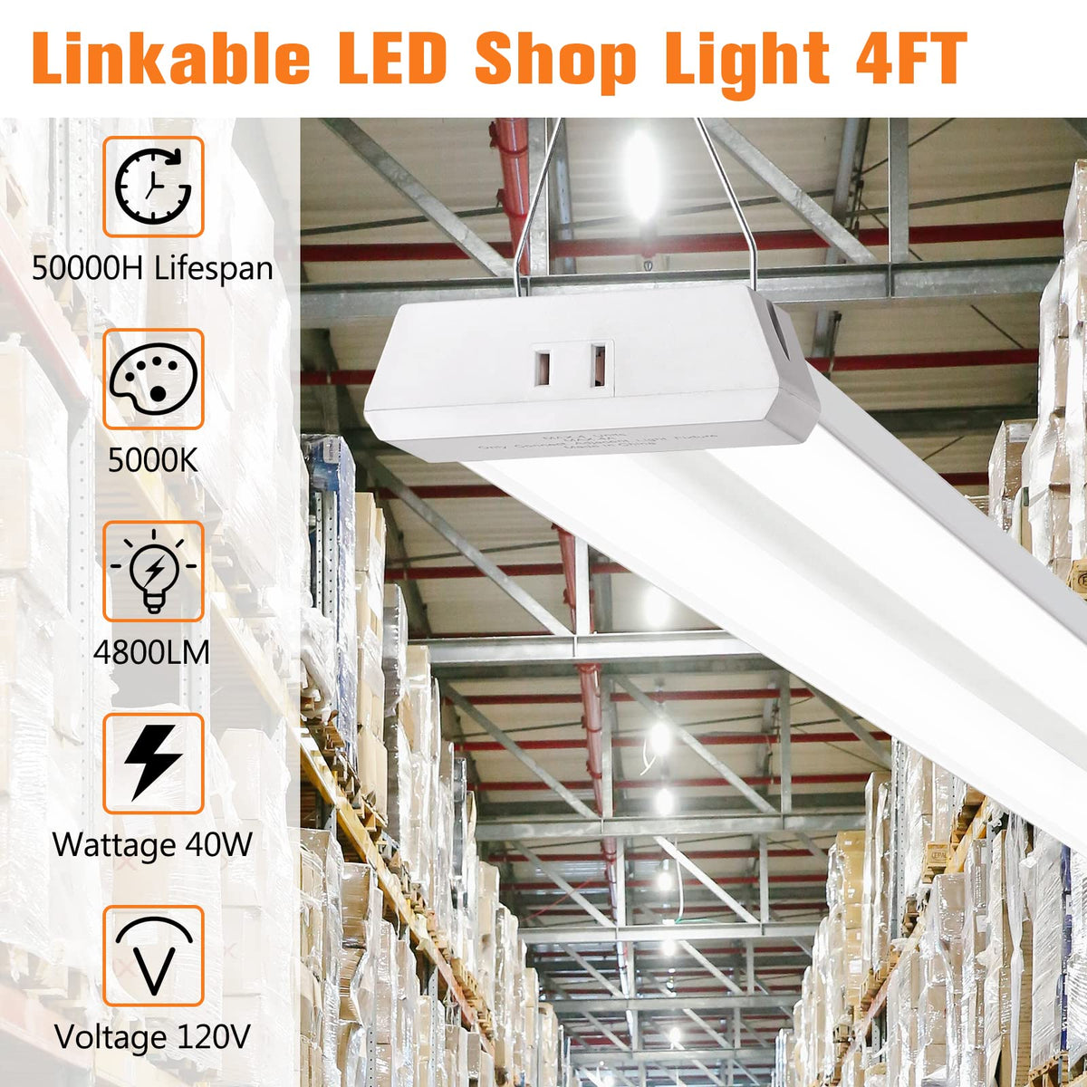 OOOLED linkable design shown connecting up to 10 lights for expanded coverage