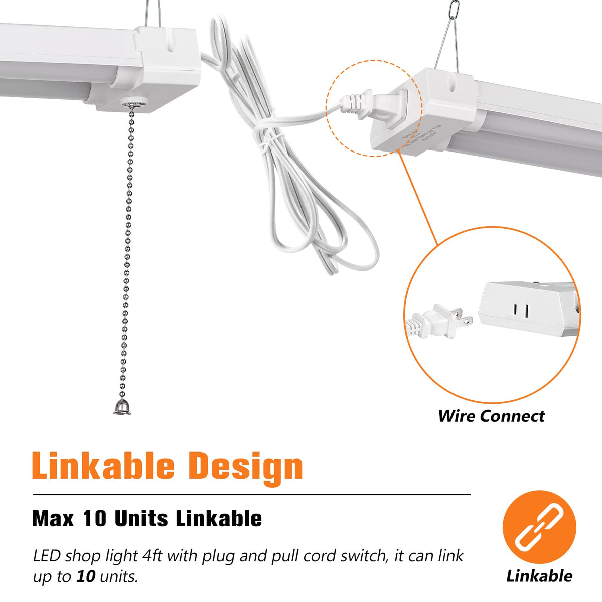 OOOLED pull chain on/off control demonstrated in a workshop