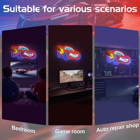 OOSIVEN bedroom gaming room neon sign showcases dynamic race aesthetics