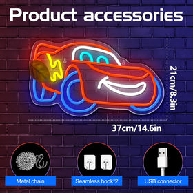 OOSIVEN car neon sign gift-ready for birthdays and parties