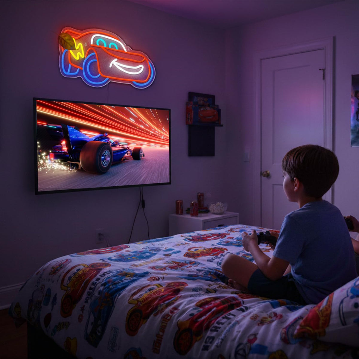OOSIVEN racing-car neon sign LED strip for vivid illumination