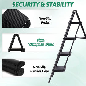 OOSOFITT ladder open and extended for high reach tasks.