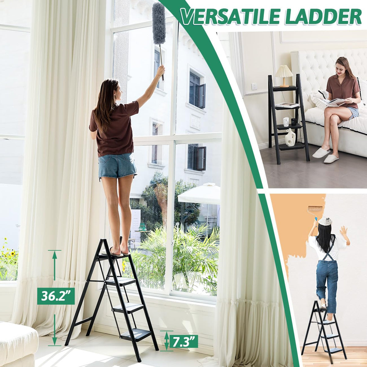 OOSOFITT top step at 36 inches for tall cabinet access.