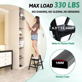OOSOFITT 17-inch top step helps reach cabinets and ceilings with ease.