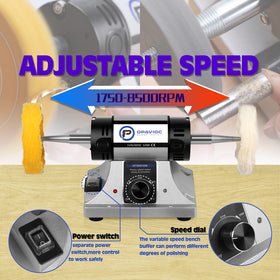 OPAVIOC Jewelry Polisher speed dial detail shows adjustable RPM range