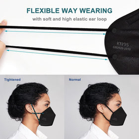 OPECTICID KN95 mask with adjustable nose clip for secure fit.
