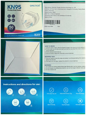 OPECTICID KN95 mask reliable daily protection with 5-layer filtration.