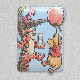 Open Road Brands Disney characters metal switch plate suits kid spaces.