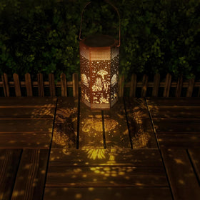 Opjoy turtles garden decor adds warm glow to steps.