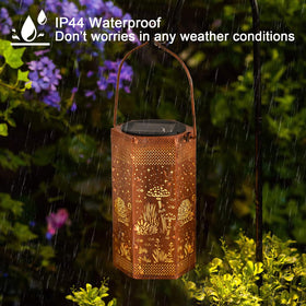 Opjoy turtle hanging lantern brightening patios and trees.