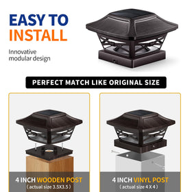 OPOIRA durable ABS construction for year-round outdoor use on posts.