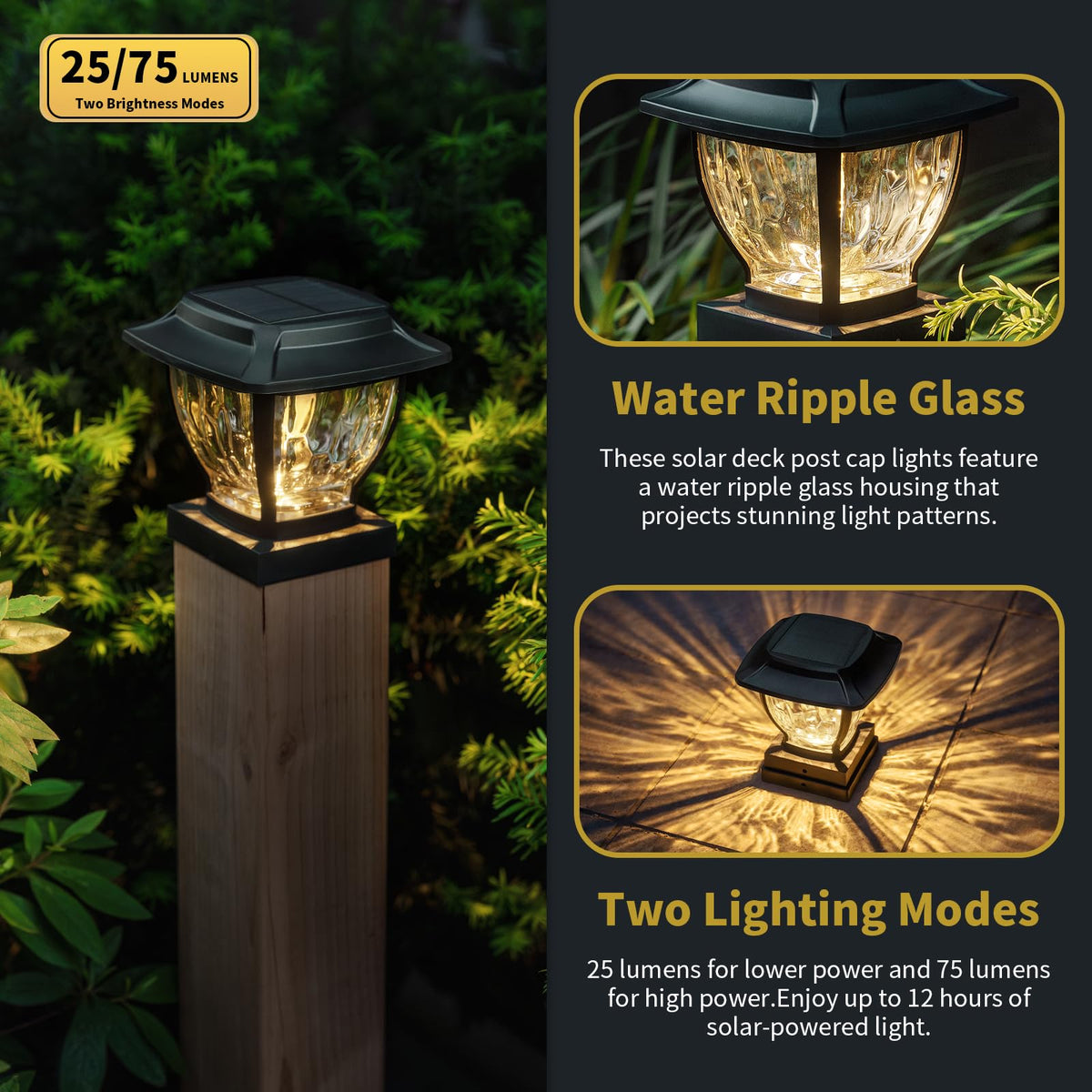 OPOIRA glass detail and warm white glow on cap light