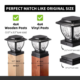 OPOIRA post cap light side view showing glass enclosure