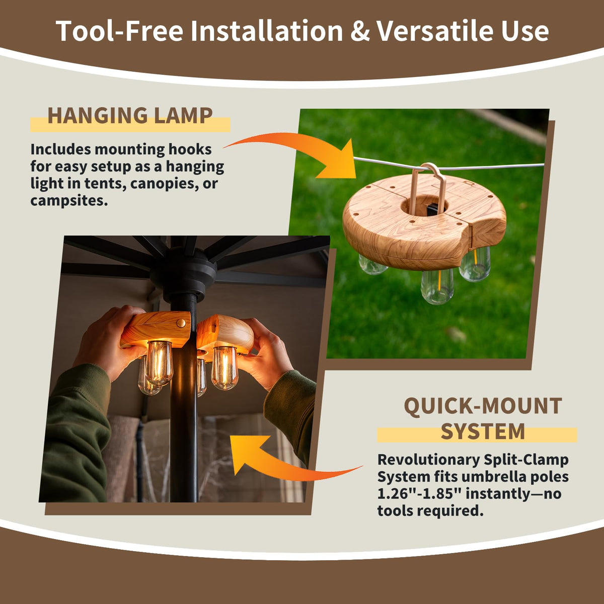 OPOIRA remote-control patio light shown for effortless brightness adjustment