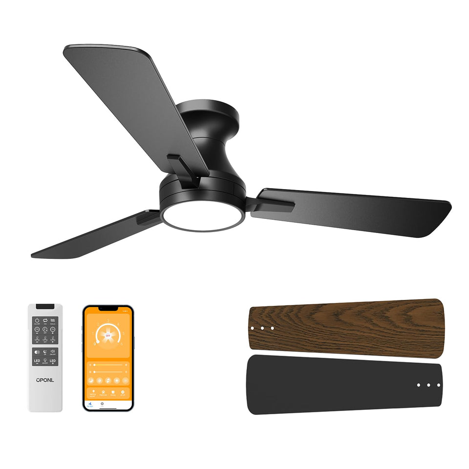 OPONL 42-inch ceiling fan with light remote for quick cooling