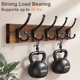 Optish close-up of 10 double hooks for coats and bags.