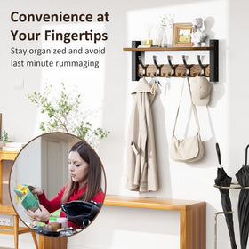 Optish entryway key holder and hat rack keeps essentials within easy reach
