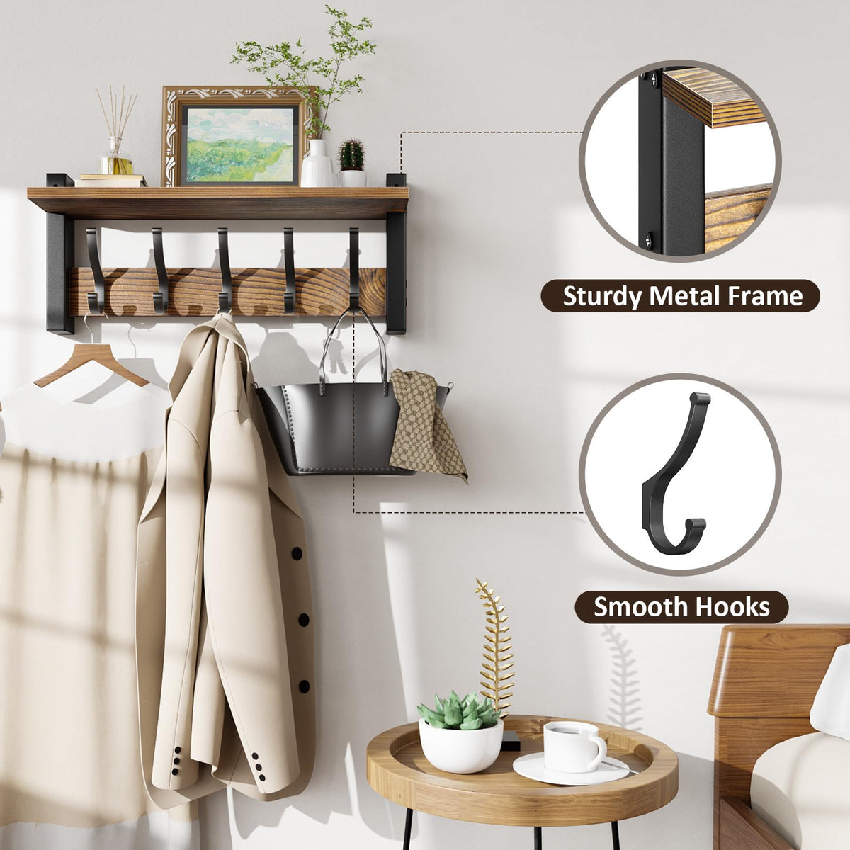 Optish vintage brown finish adds timeless charm to any hallway