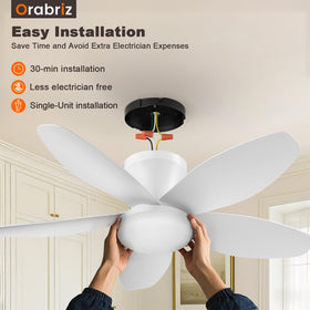 Orabriz remote control in hand for easy room adjustments