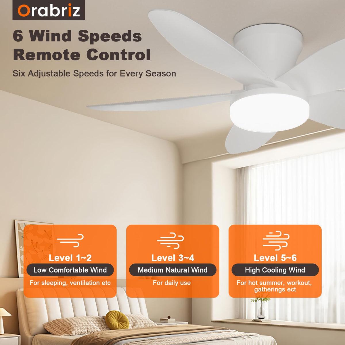 Reversible blades for summer and winter airflow on Orabriz fan