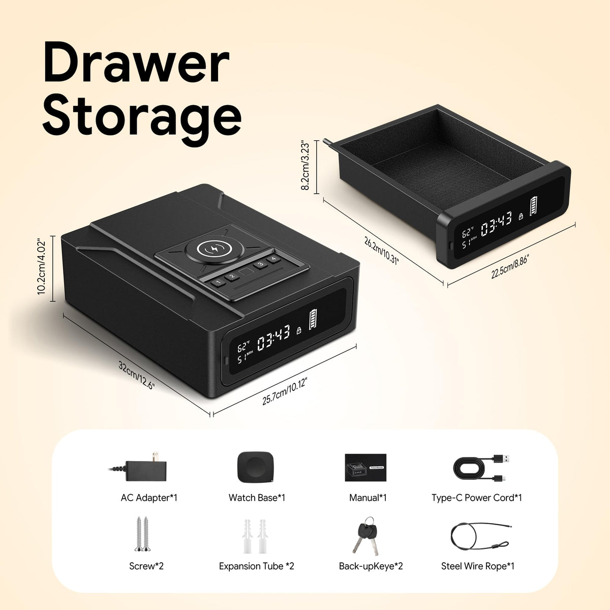 ORARAER security cable enables secure mounting on flat surfaces