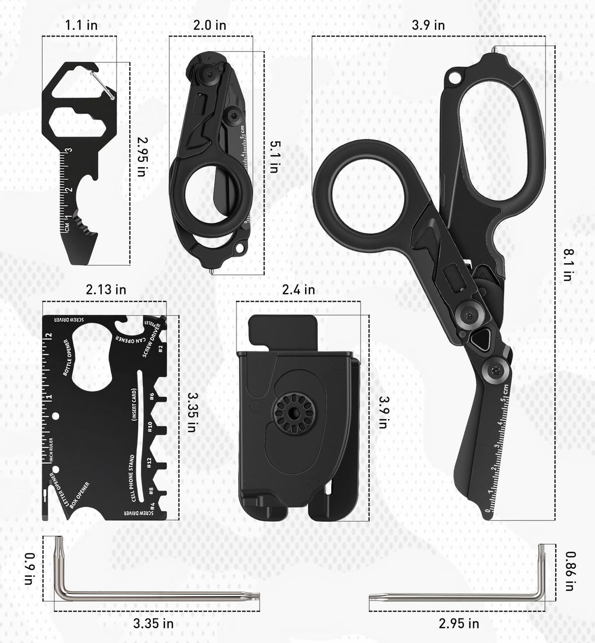 OrbitShell 6-in-1 tool showing oxygen wrench and ring cutter functionality.