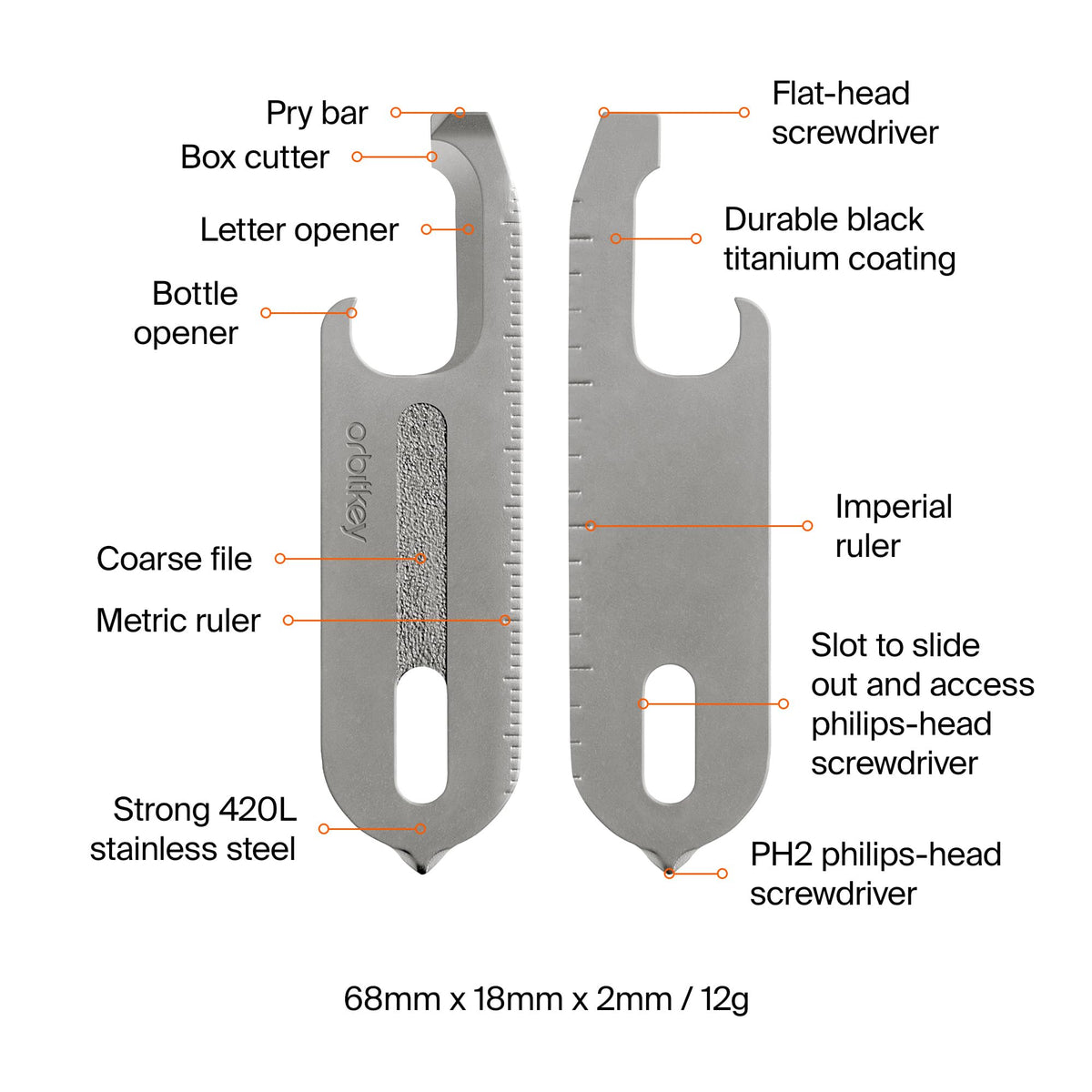 Orbitkey Multi-Tool V2 silver used as a bottle opener