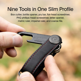 Orbitkey Multi-Tool V2 silver in hand ready for quick tasks