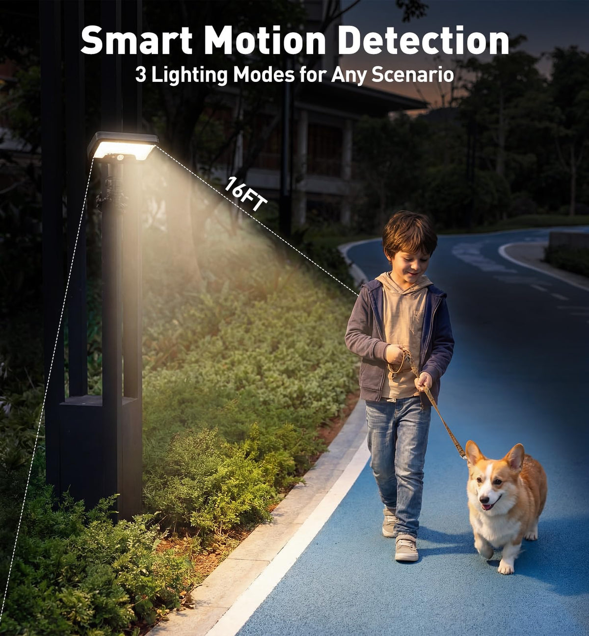 OrbitShell 1500mAh battery powering long-lasting outdoor lighting.