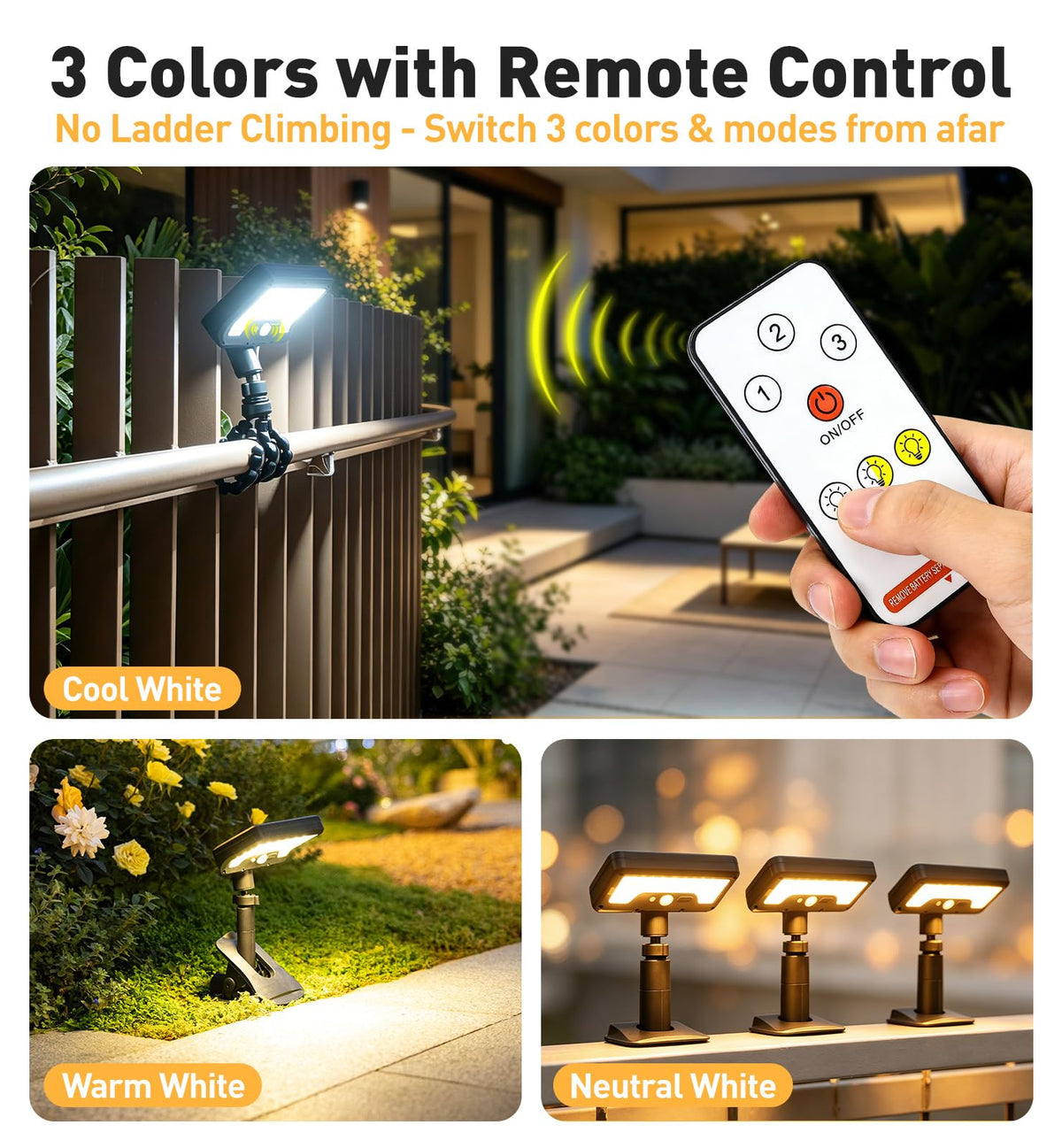 OrbitShell motion sensor activated by nearby movement at dusk.