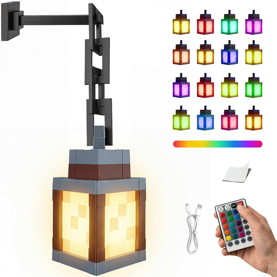 OrbitShell Pixelated Lantern night light with retro charm and ambient glow