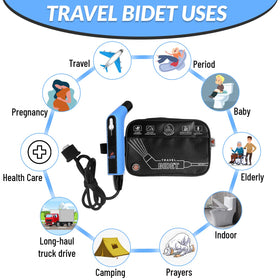 Orca Bidet mesh storage bag keeps accessories organized while traveling
