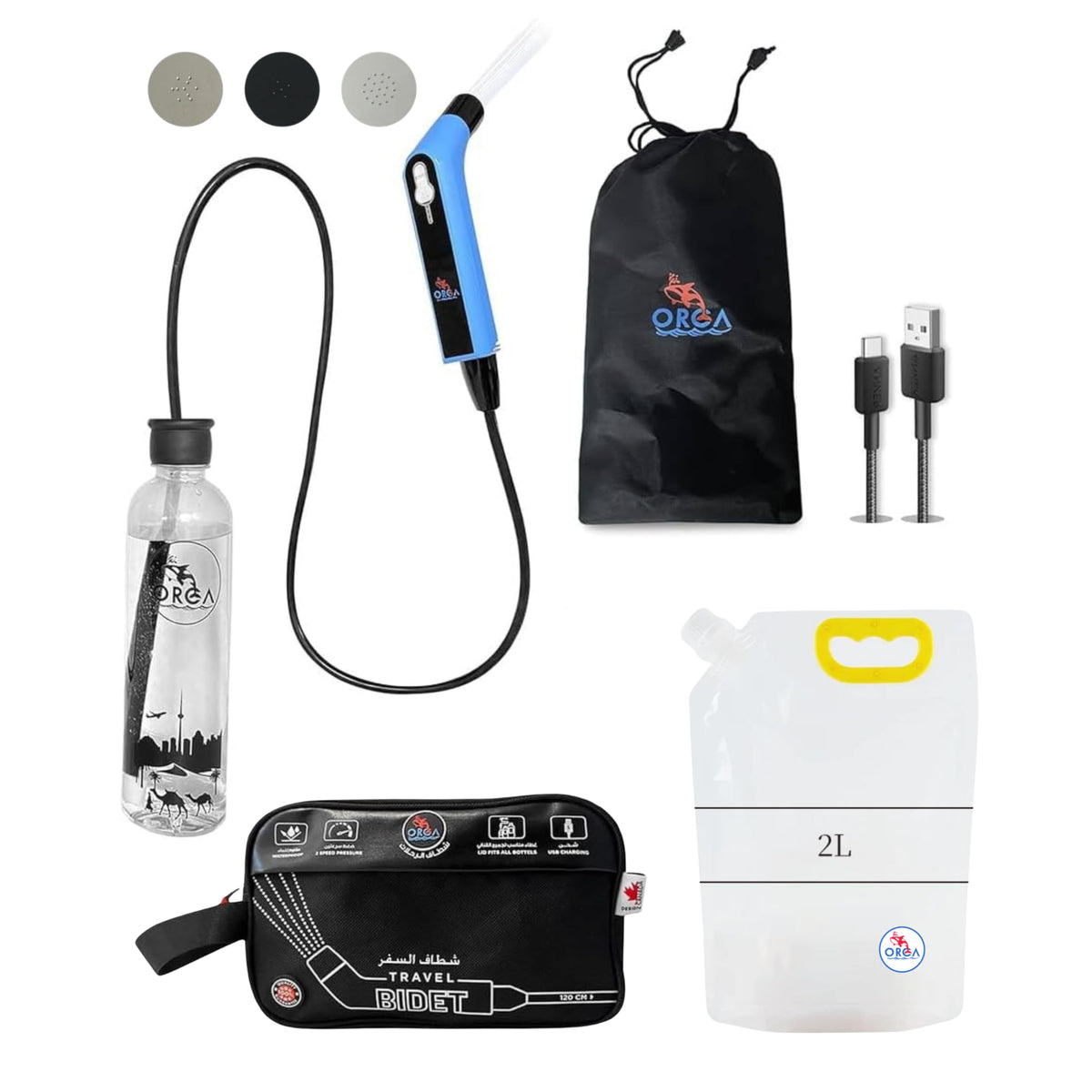 Orca Bidet portable bottle 500ml for travel cleanliness and comfort