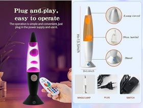ORDERSOON magma lamp with remote control highlighting convenient color mode changes