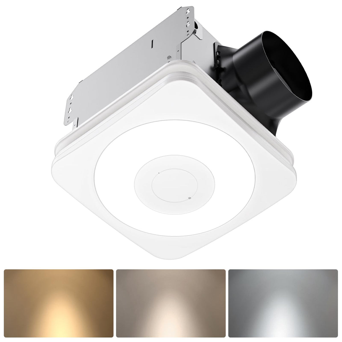 OREiN 3-in-1 bathroom fan install inside ceiling opening for easy retrofit