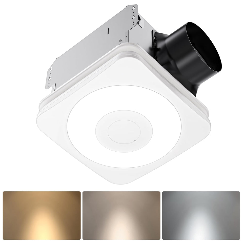 OREiN 3-in-1 bathroom fan install inside ceiling opening for easy retrofit