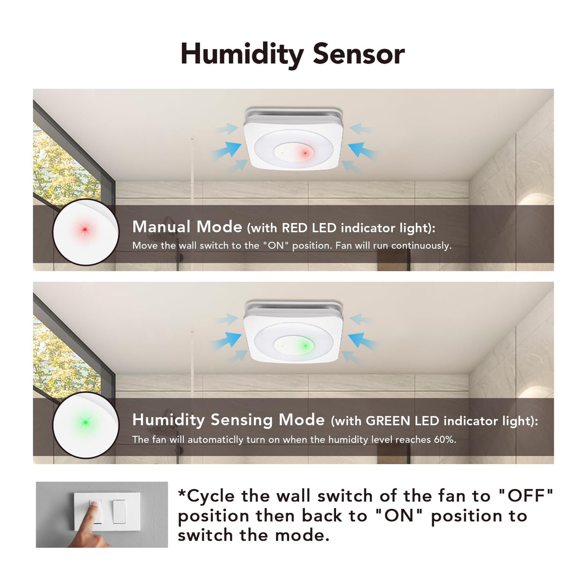 OREiN LED light with 3CCT options for customizable bathroom illumination