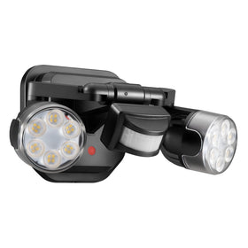 OREiN motion sensor outdoor light front view with dual heads for wide coverage